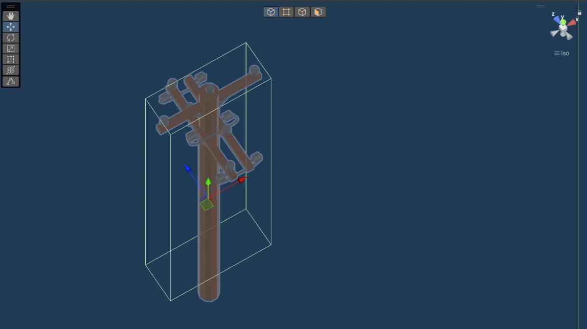 Screenshot of the model of a pole in power network tycoon