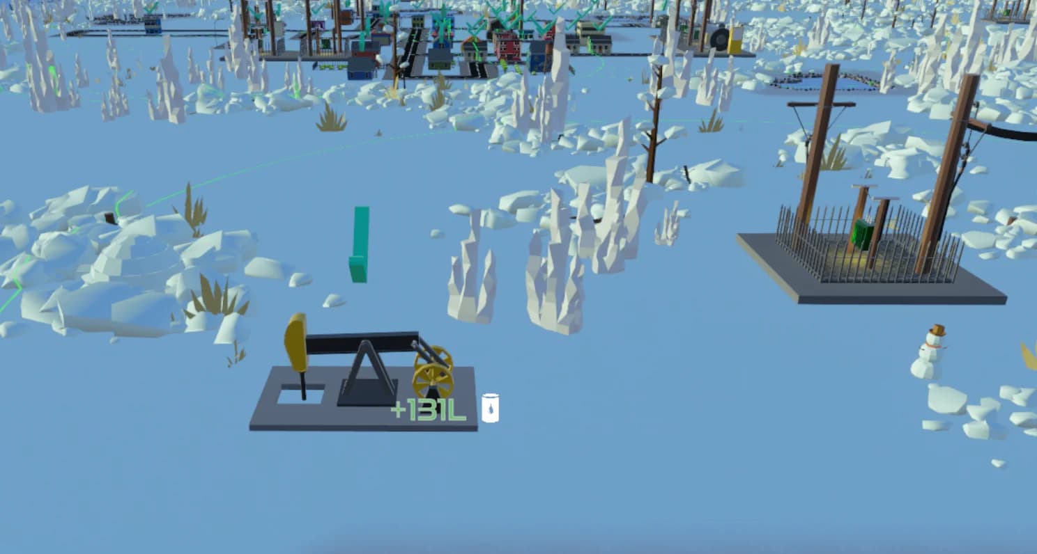Screenshot of an oil pump in power network tycoon