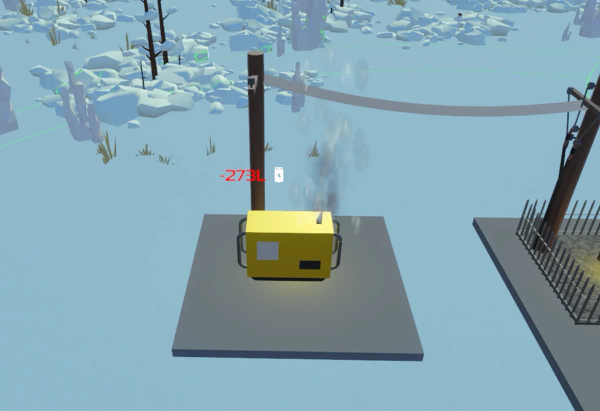 Overhead view of power generator using oil in power network tycoon