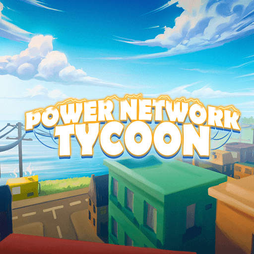 Power Network Tycoon square app icon for app stores and favicons (512×512 pixels)