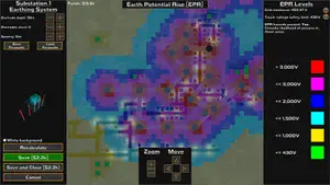 Screenshot of earth potential rise user interface