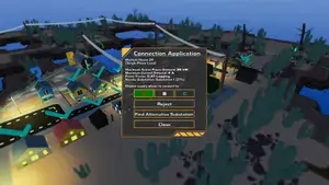 Screenshot of connection application interface