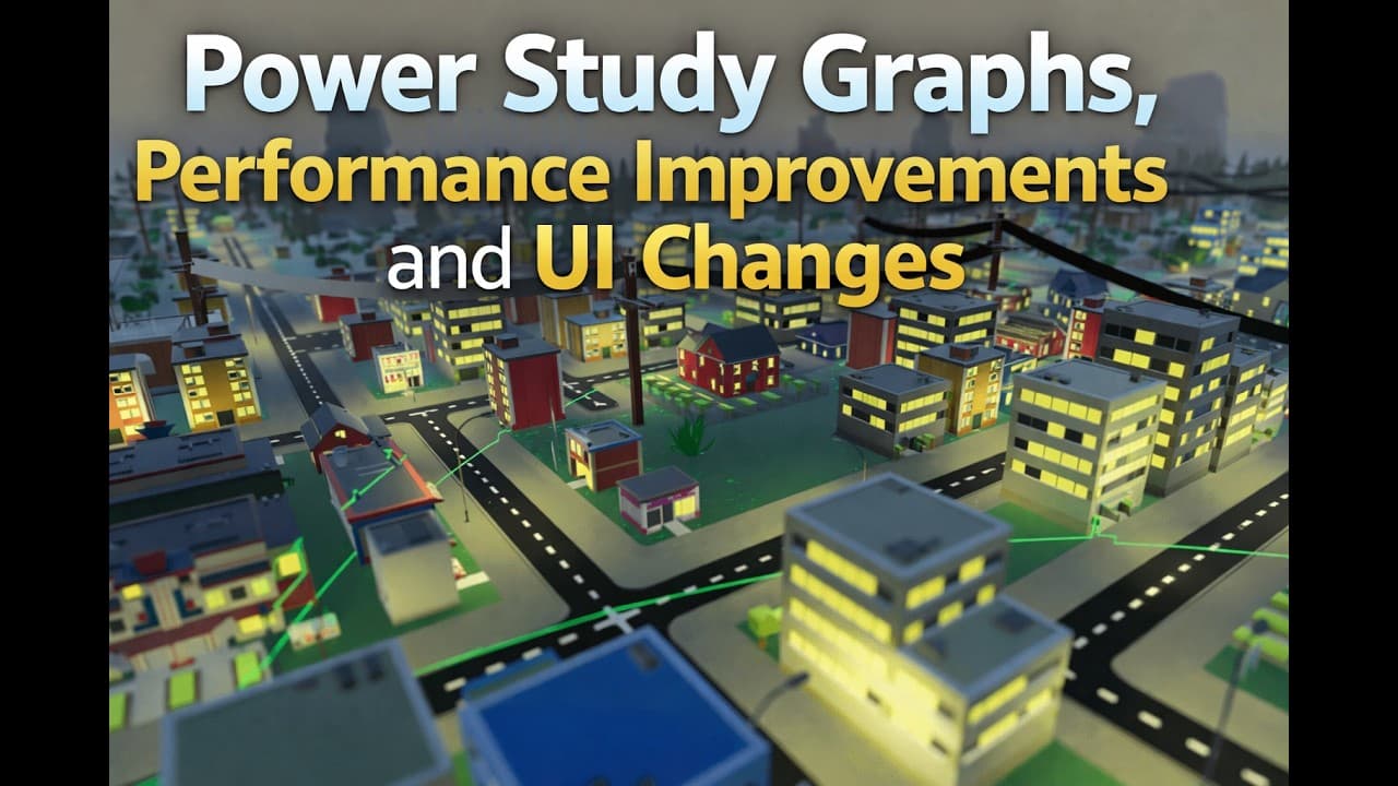 New Power Study Graphs, Performance Improvements and UI Changes | v0.9.006a | Power Network Tycoon - Click to watch