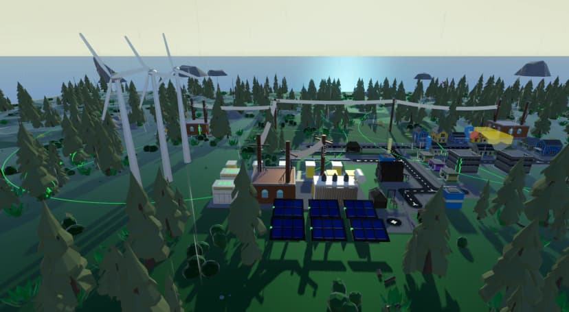 Featured image for Going Green - Renewable Energy in Power Network Tycoon: Wind, Solar & Battery Storage